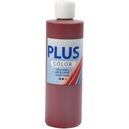 Plus Color Hobbyfarbe, Altrot, 250 ml / 1 Flasche.