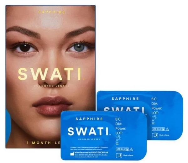 SWATI - Farbige Kontaktlinsen 1 Monat Sapphire