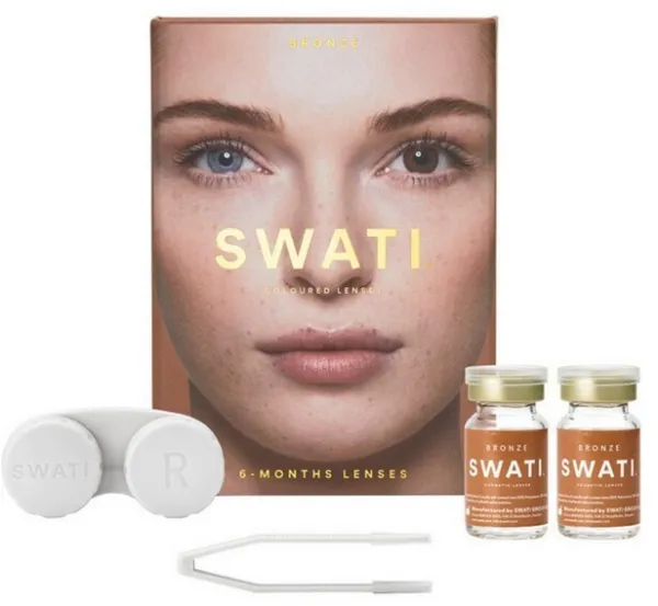SWATI - Farbige Kontaktlinsen 6 Monate Bronze